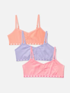 Naadloze Korte Tops Met Hartjes, Set Van 3