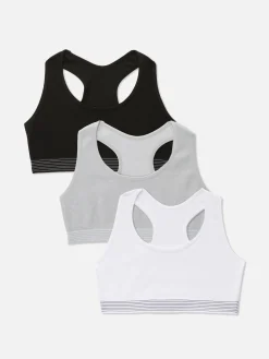 Naadloze Korte Tops Met Racerback, Set Van 3