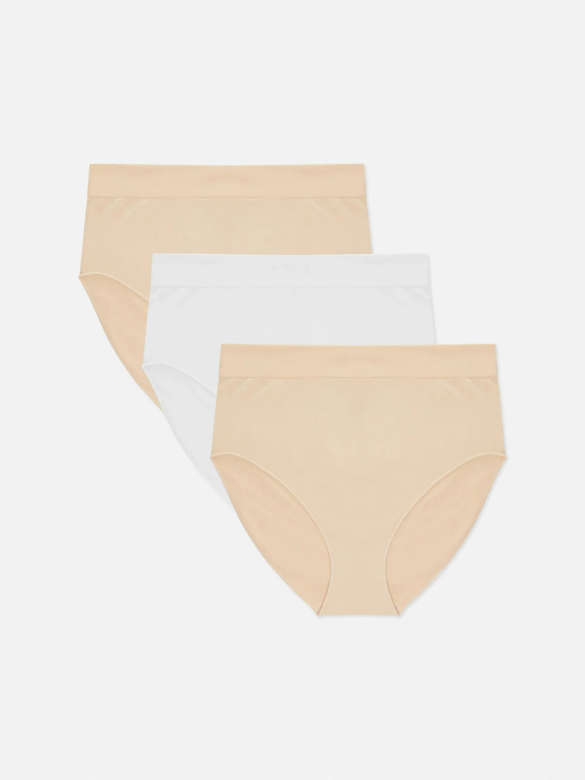 Naadloze Slips Met Hoge Taille, Set Van 3