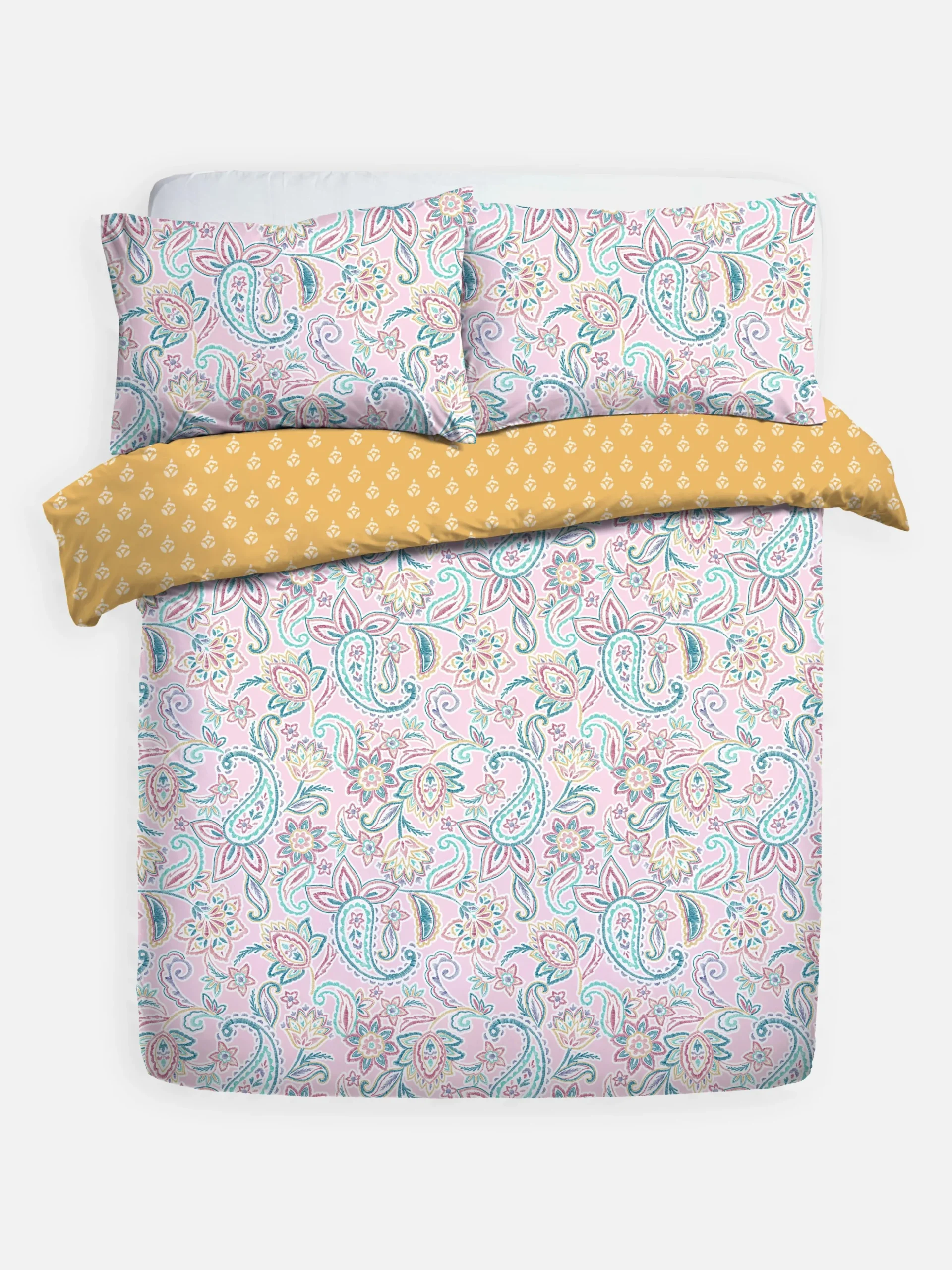 Omkeerbare Kingsize Dekbedovertrekset Met Paisley