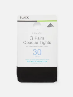 Ondoorzichtige Panty, 30 Denier, Set Van 3