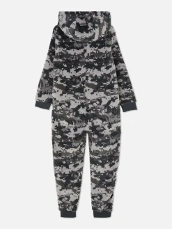 Onesie Met Rits En Camouflageprint