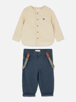 Overhemd Met Knoopsluiting En Broek Met Bretels