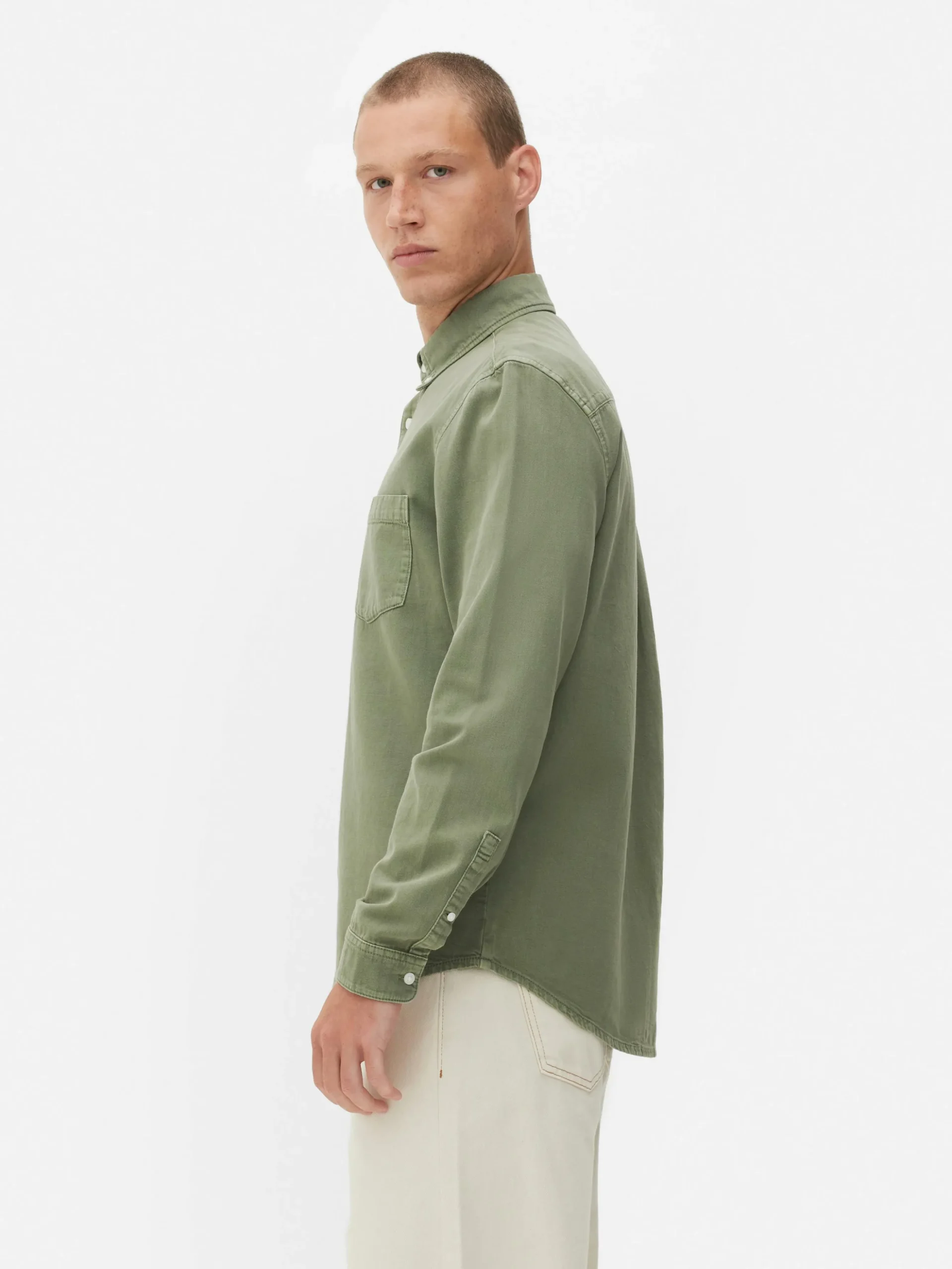 Overhemd Met Lange Mouwen Van Twill-katoen