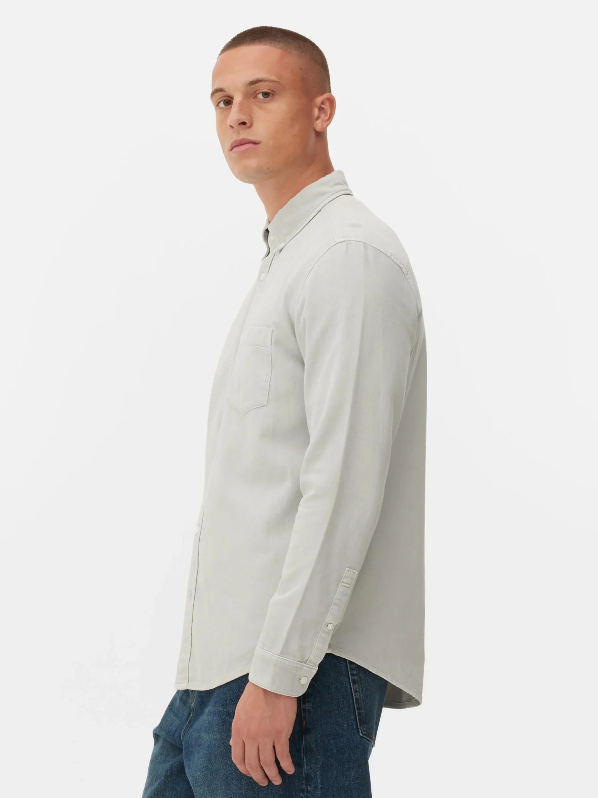 Overhemd Met Lange Mouwen Van Twill-katoen
