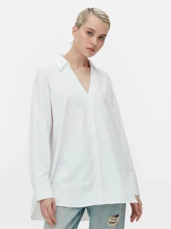 Oversized Overhemd Van Popeline