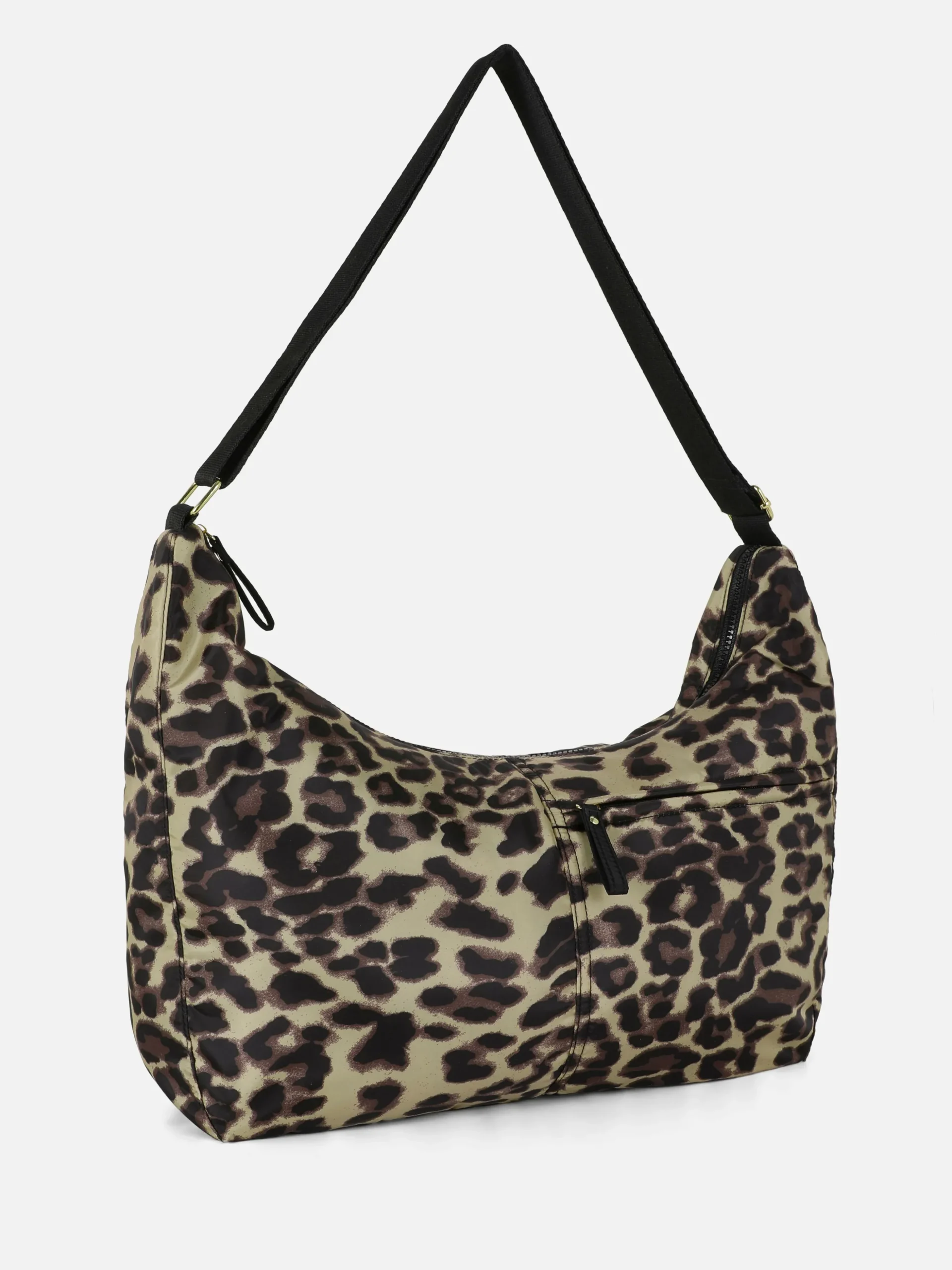 Oversized Schoudertas Met Luipaardmotief