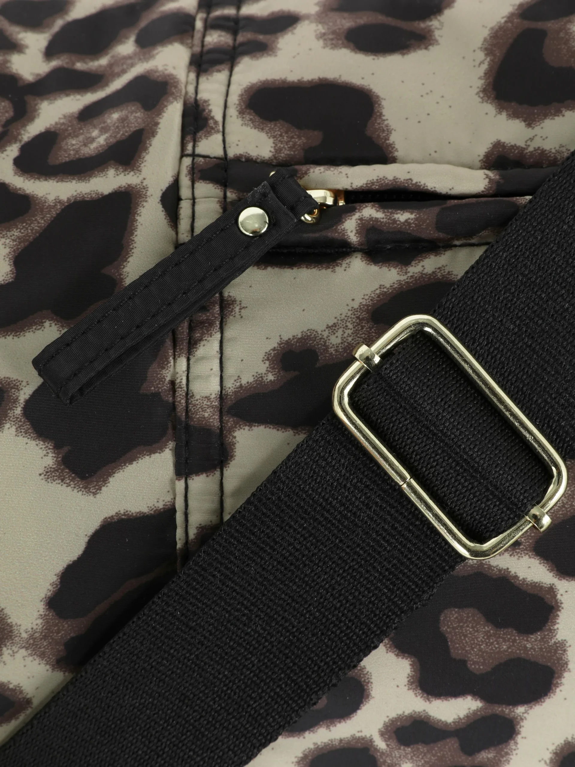 Oversized Schoudertas Met Luipaardmotief
