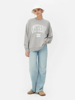 Oversized Sweatshirt Met Print Amsterdam
