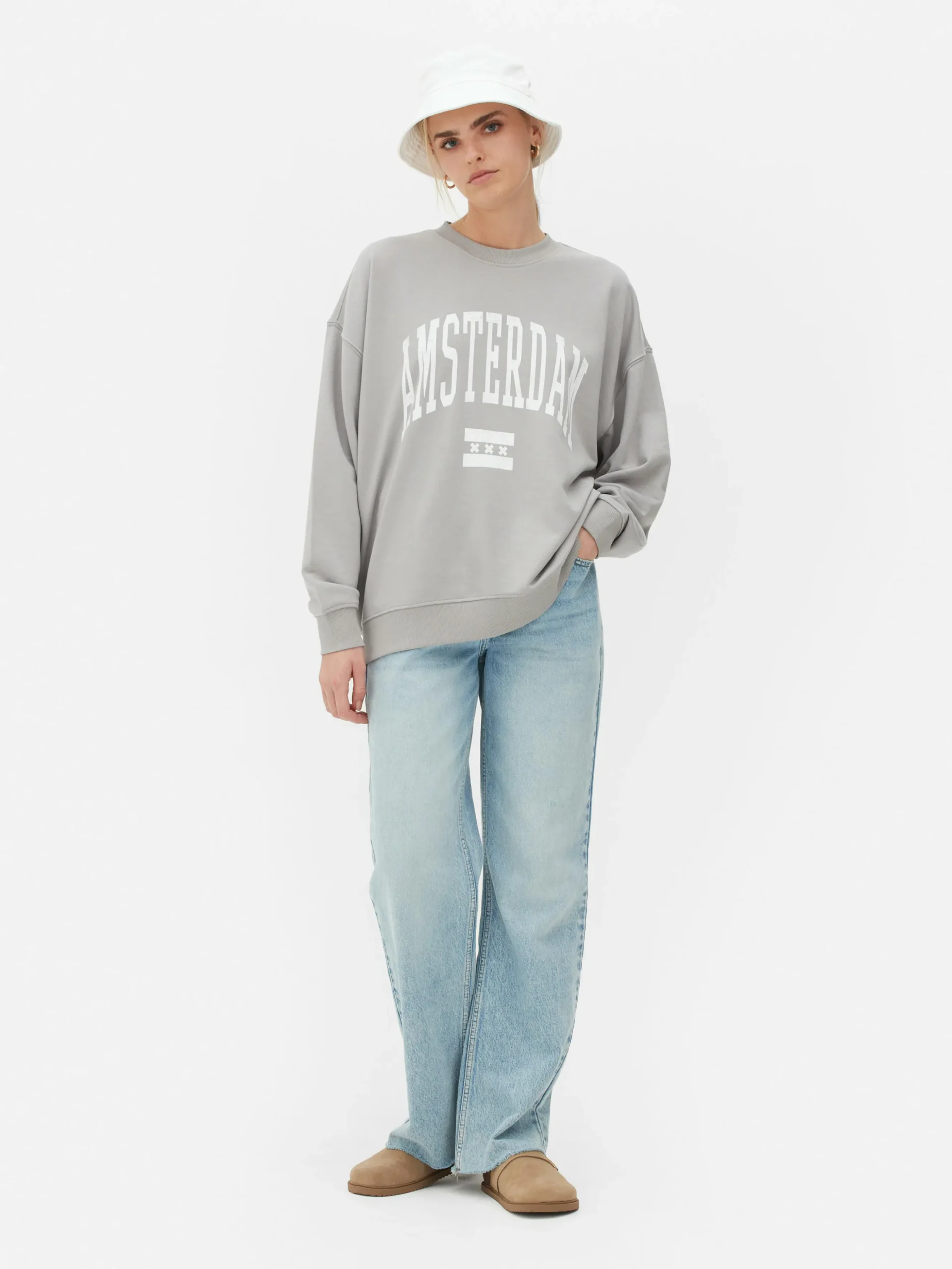 Oversized Sweatshirt Met Print Amsterdam