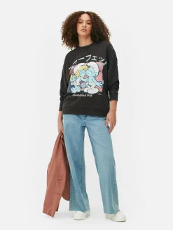 Oversized Sweatshirt Met Print De Smurfen