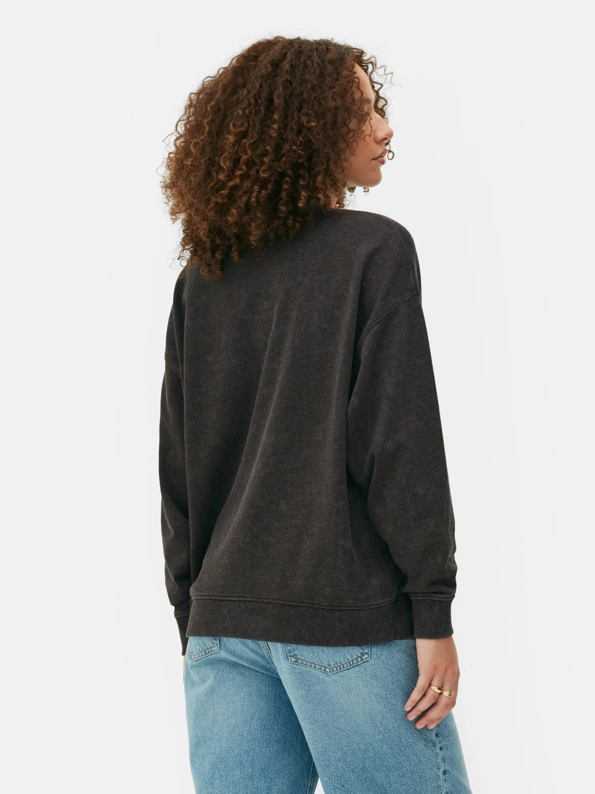 Oversized Sweatshirt Met Print De Smurfen
