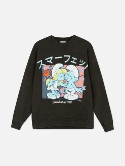 Oversized Sweatshirt Met Print De Smurfen