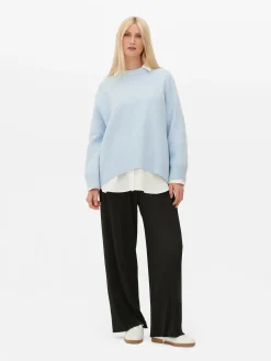 Oversized Trui Met Ronde Hals