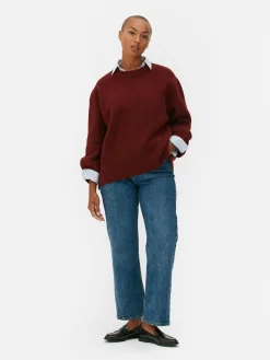 Oversized Trui Met Ronde Hals