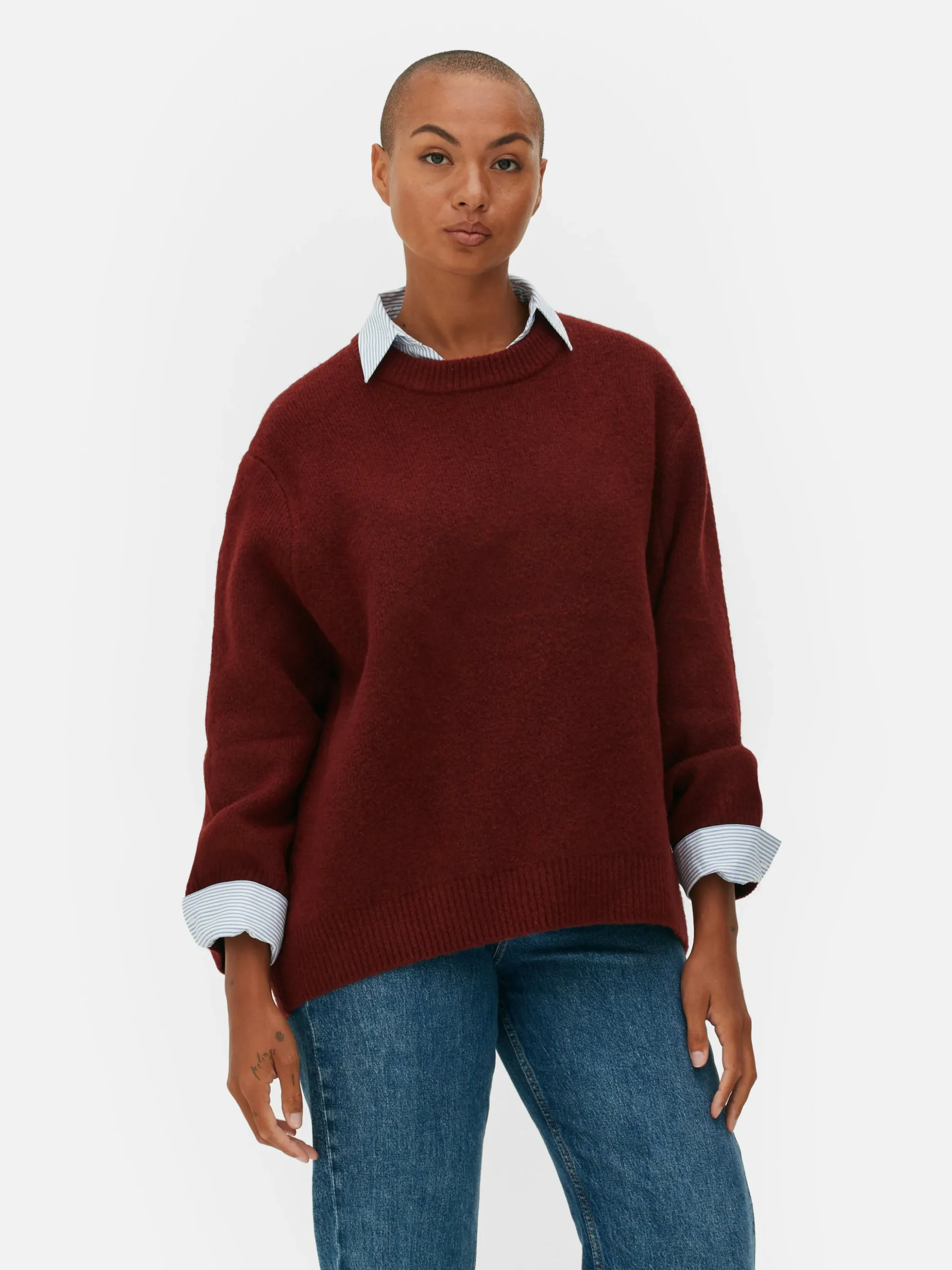 Oversized Trui Met Ronde Hals