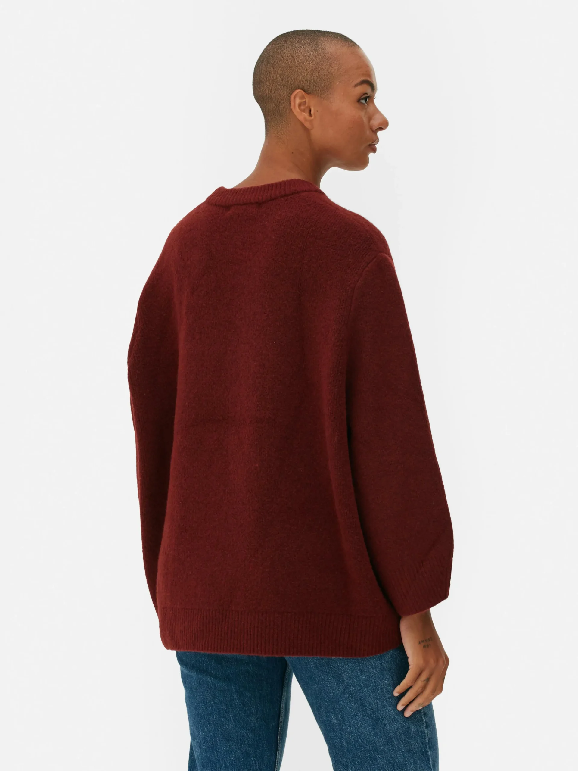 Oversized Trui Met Ronde Hals