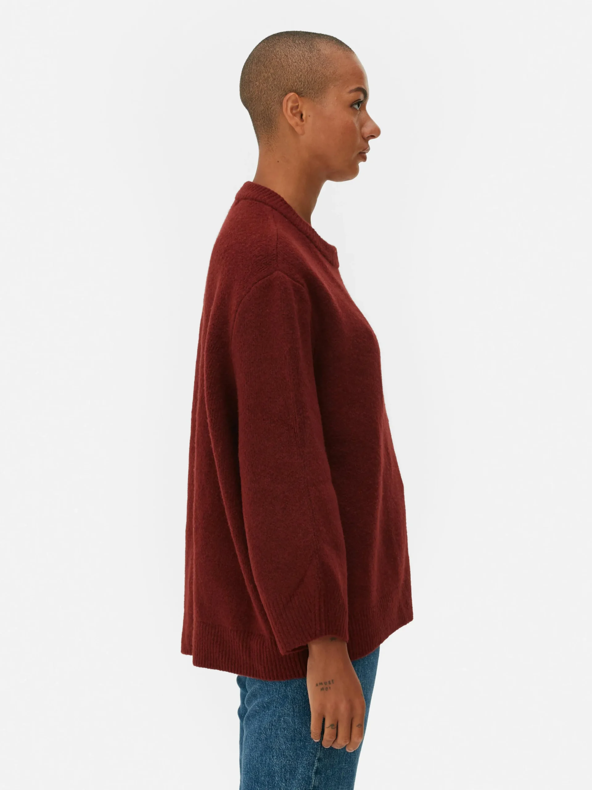 Oversized Trui Met Ronde Hals