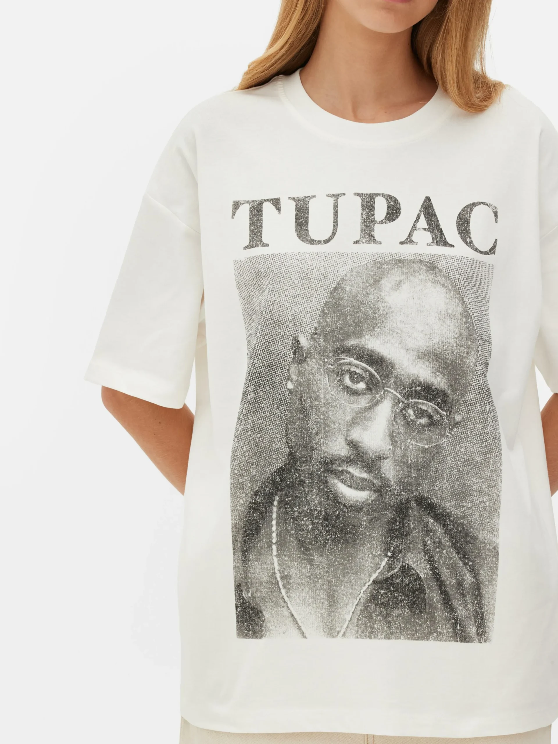 Oversized T-shirt Met Print Tupac