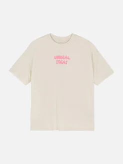 Oversized T-shirt Met Print