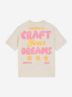Oversized T-shirt Met Print