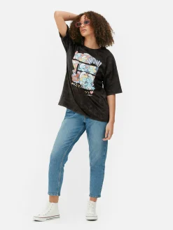 Oversized T-shirt Met Strip De Smurfen