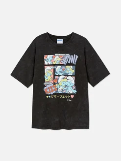 Oversized T-shirt Met Strip De Smurfen
