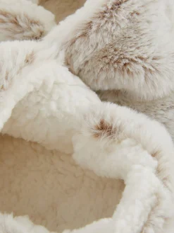 Pantoffels Gevoerd Met Fleece Van Imitatiebont