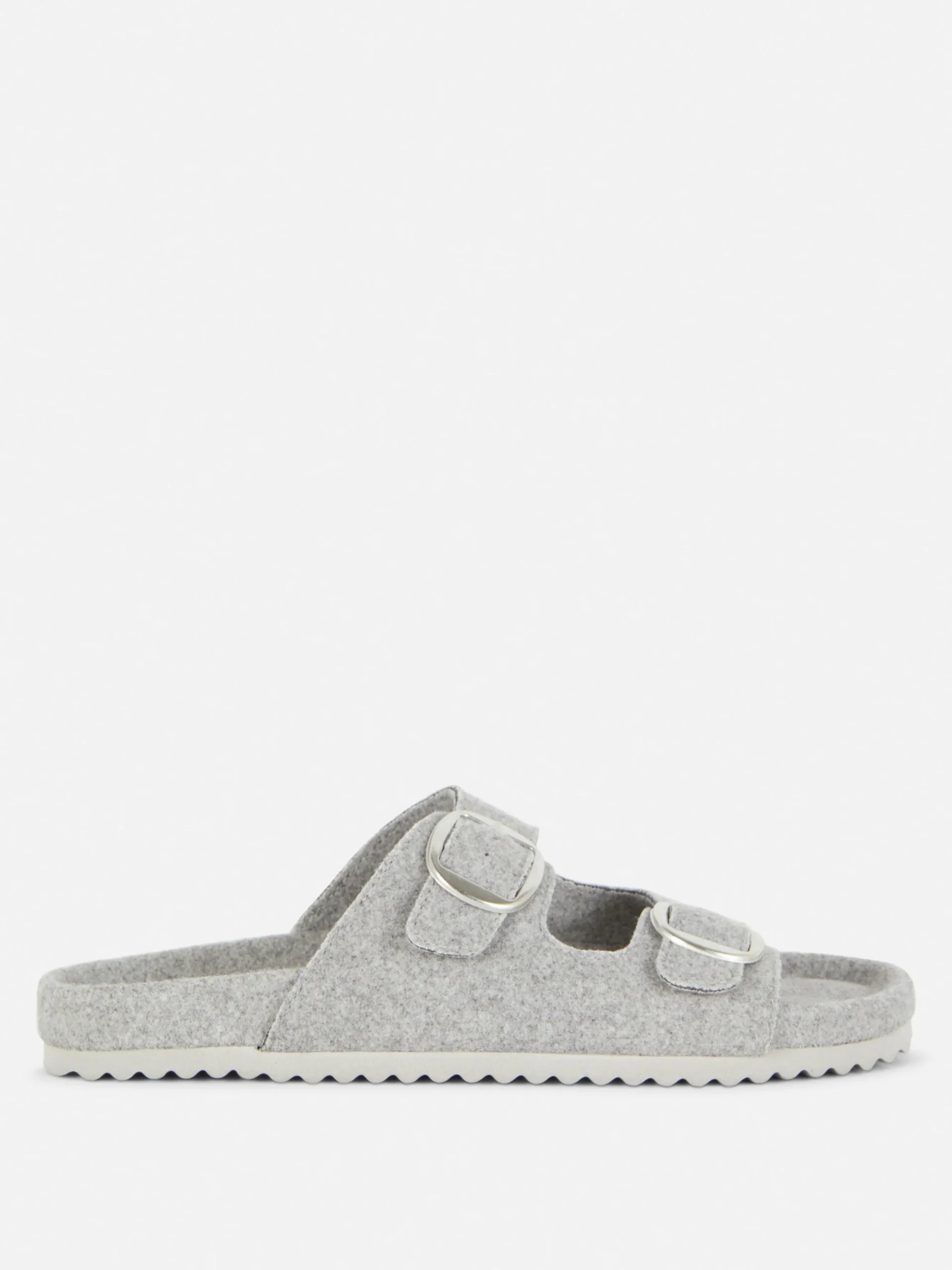 Pantoffels Met Voetbed En Twee Vilten Bandjes