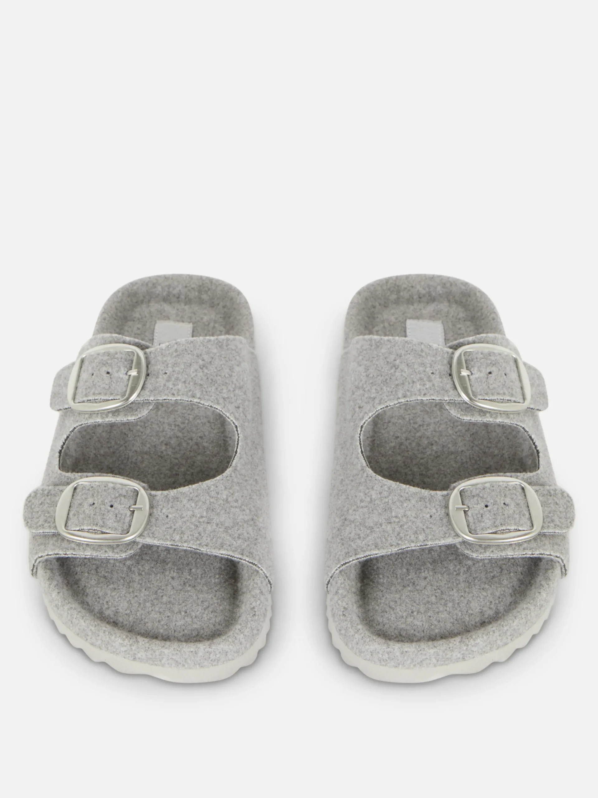 Pantoffels Met Voetbed En Twee Vilten Bandjes