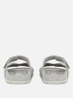 Pantoffels Met Voetbed En Twee Vilten Bandjes