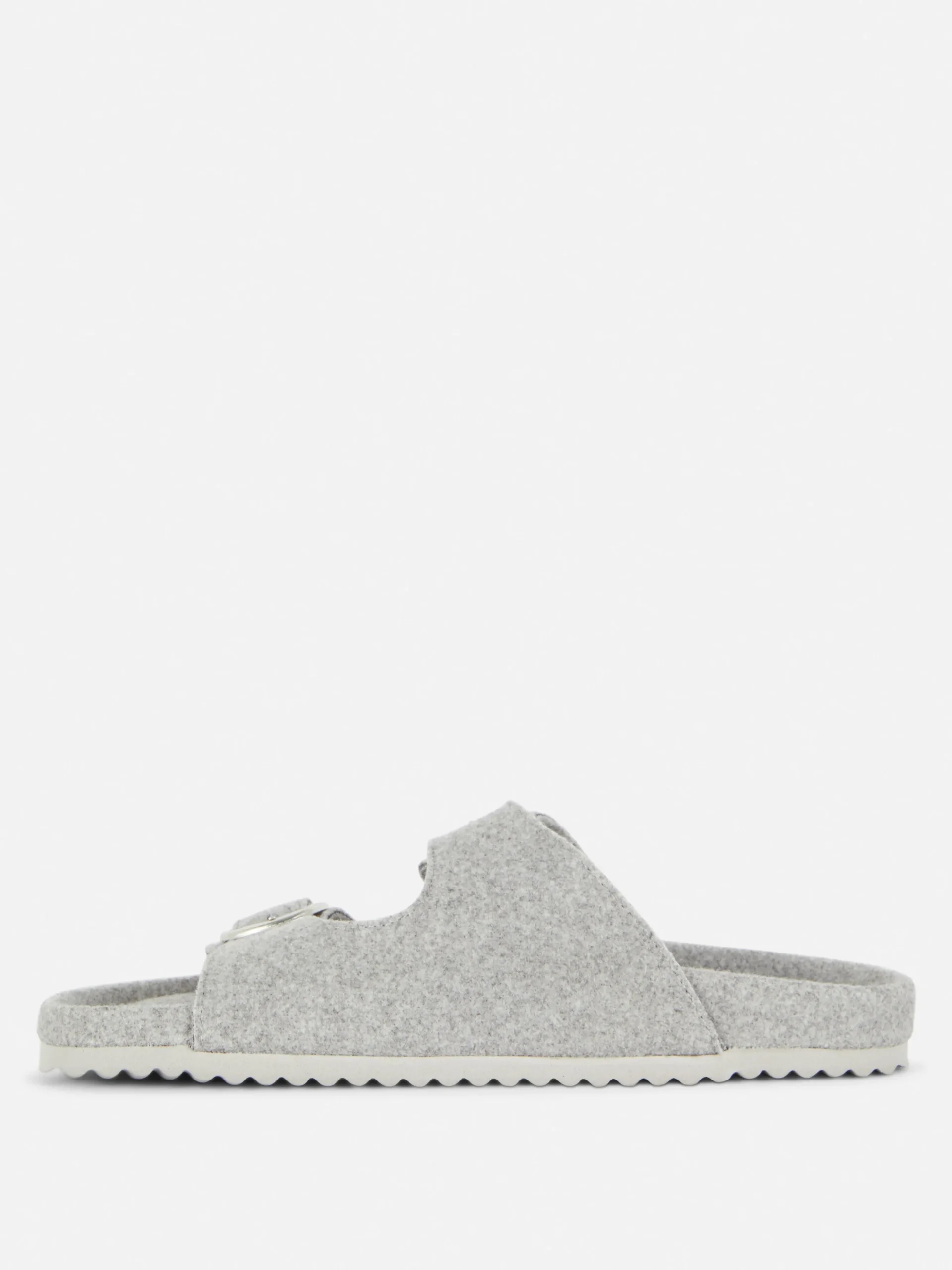 Pantoffels Met Voetbed En Twee Vilten Bandjes