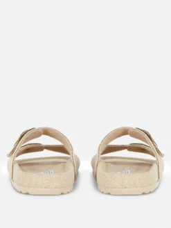 Pantoffels Met Voetbed En Twee Vilten Bandjes