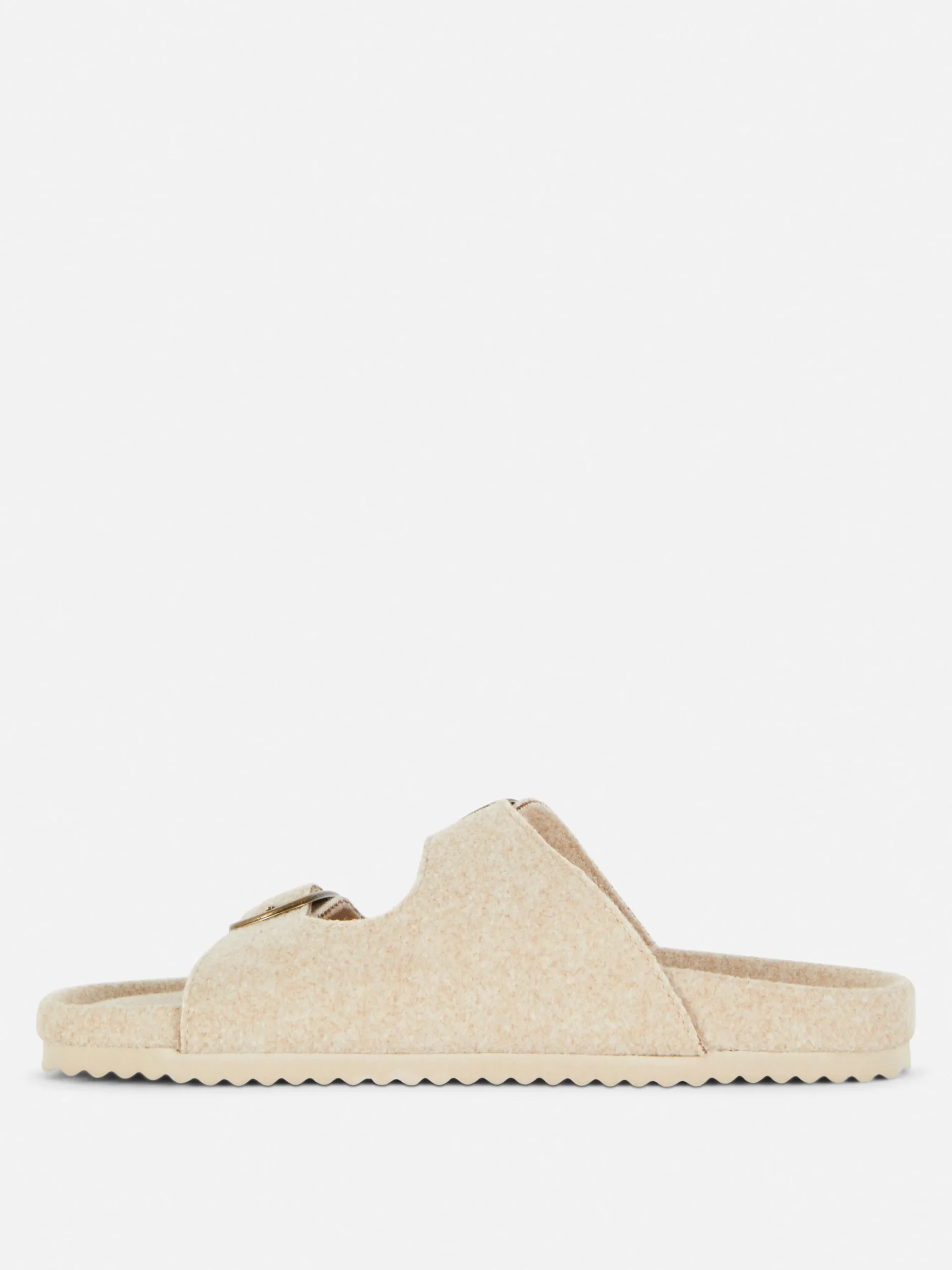 Pantoffels Met Voetbed En Twee Vilten Bandjes