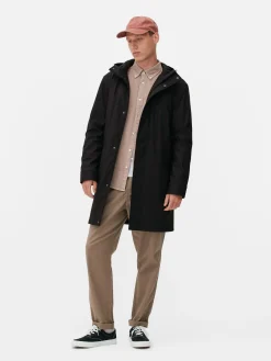 Parka Met Capuchon En Rubberen Coating