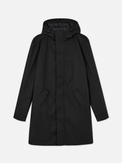 Parka Met Capuchon En Rubberen Coating
