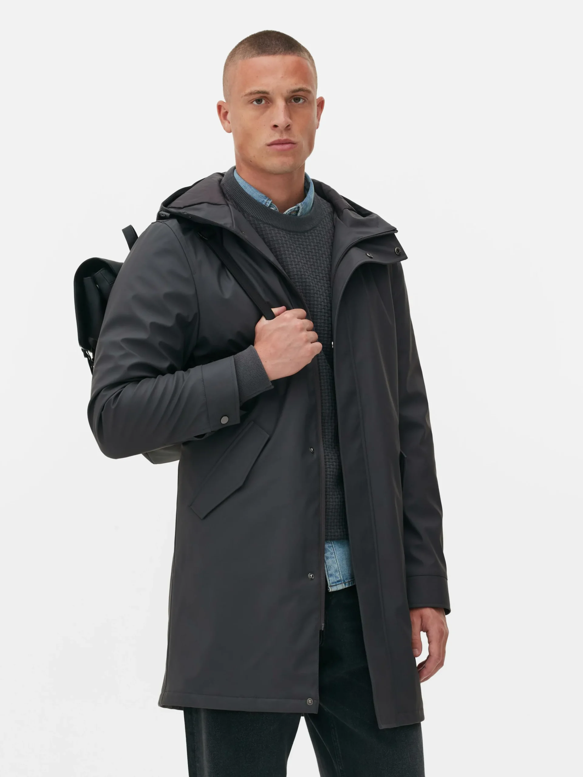 Parka Met Capuchon En Rubberen Coating