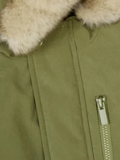 Parka Met Capuchon Met Imitatiebontrand