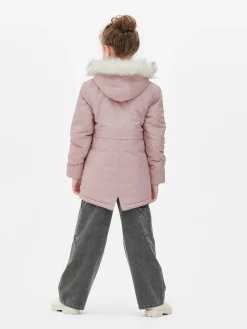 Parka Met Capuchon Met Imitatiebontrand