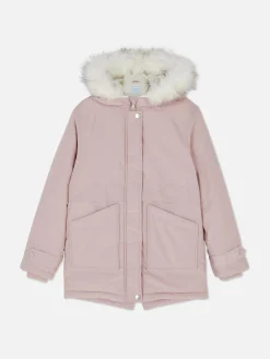 Parka Met Capuchon Met Imitatiebontrand