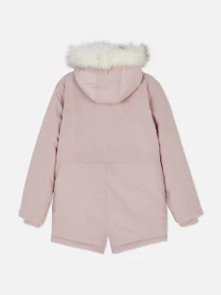 Parka Met Capuchon Met Imitatiebontrand