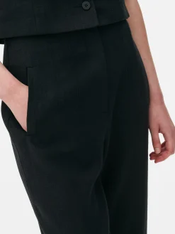 Pinstitch-broek Met Hoge Taille