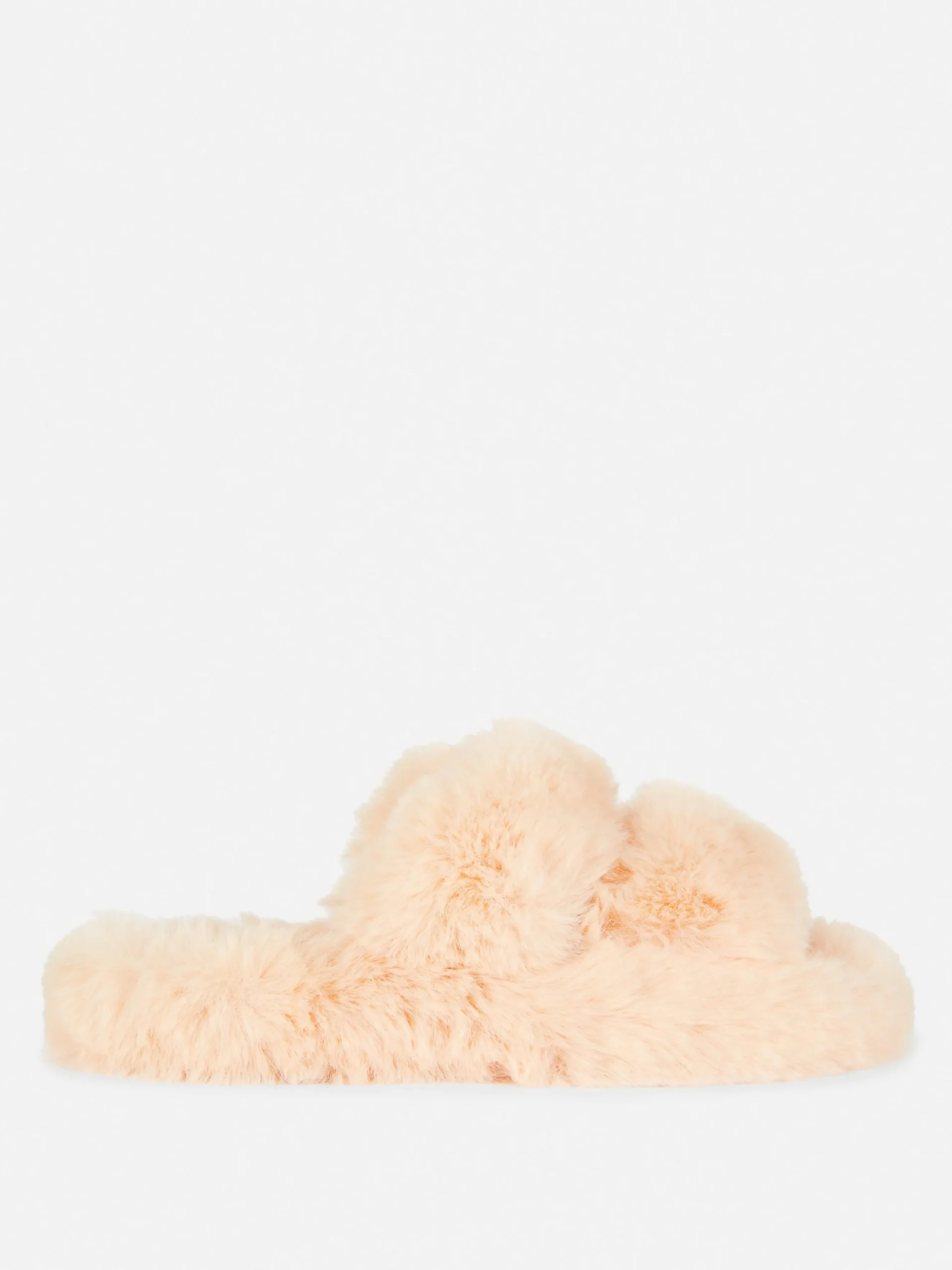 Pluizige Pantoffels Met Dubbele Bandjes
