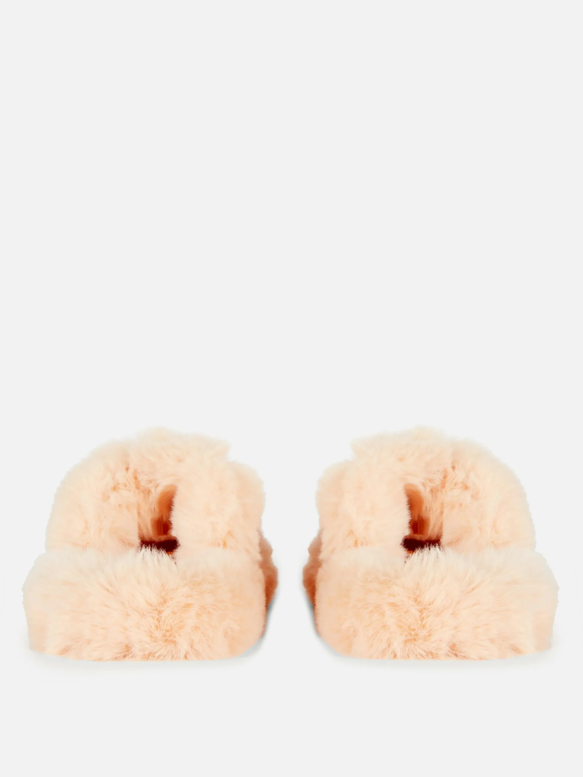 Pluizige Pantoffels Met Dubbele Bandjes