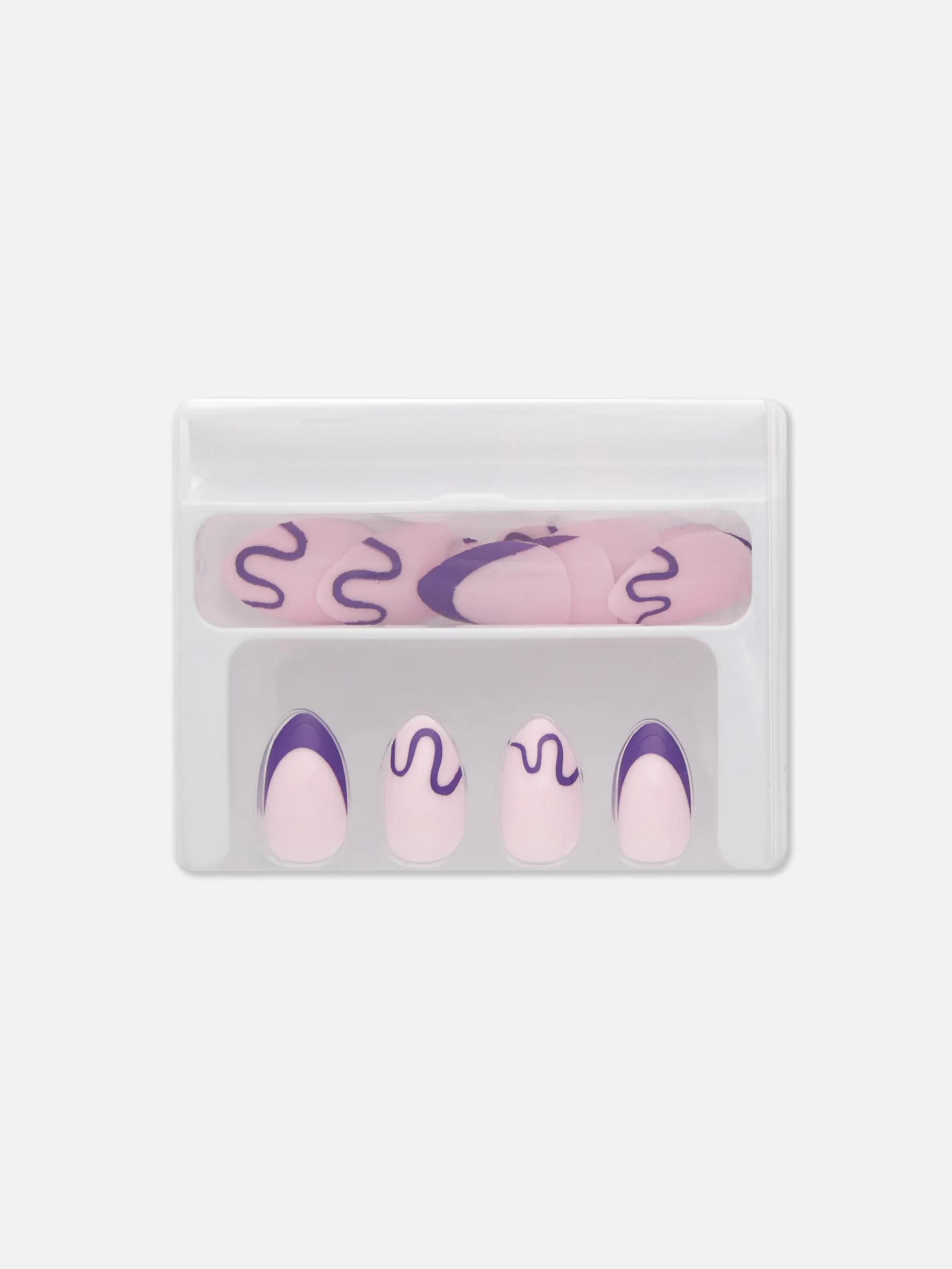 PS... Amandelvormige Glanzende Kunstnagels Met Swirl