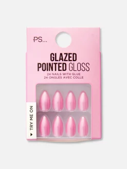 PS... Geglazuurde Puntige Kunstnagels
