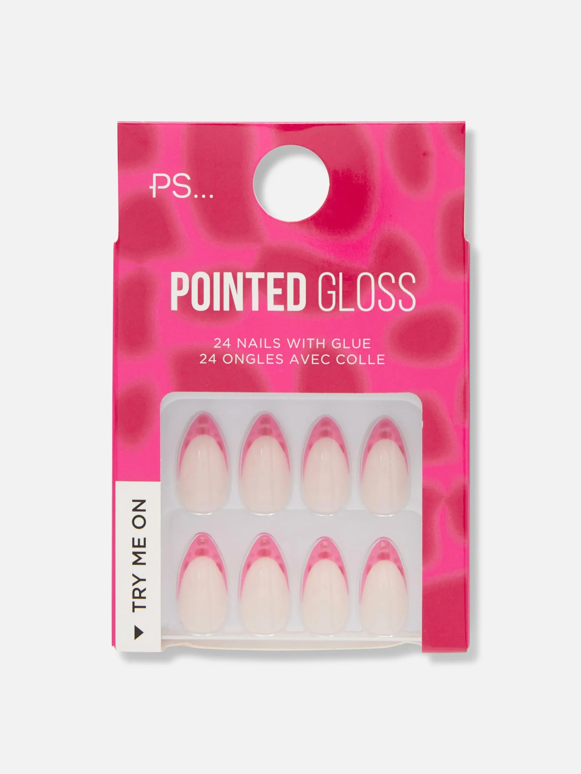 PS... Puntige Glossy Kunstnagels Met Krokodileffect