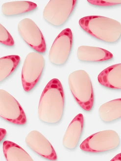 PS... Puntige Glossy Kunstnagels Met Krokodileffect