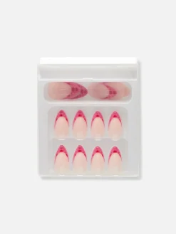 PS... Puntige Glossy Kunstnagels Met Krokodileffect