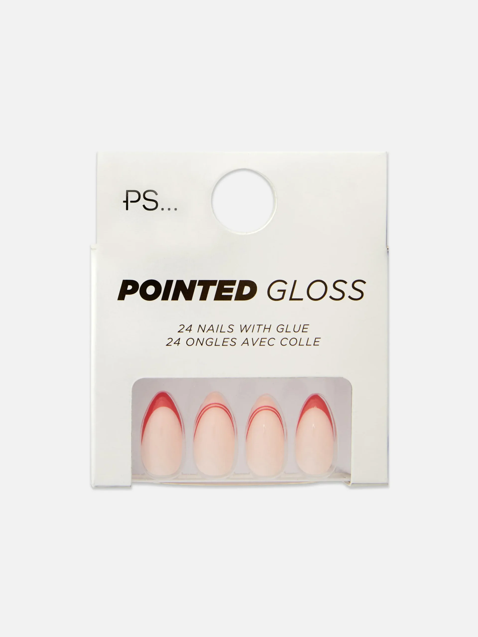 PS... Puntige Kunstnagels Met Contrasterende Tip